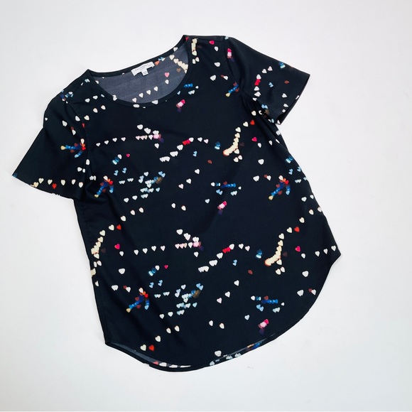 EQUIPMENT FEMME hearts blouse top tee - Picture 6 of 10